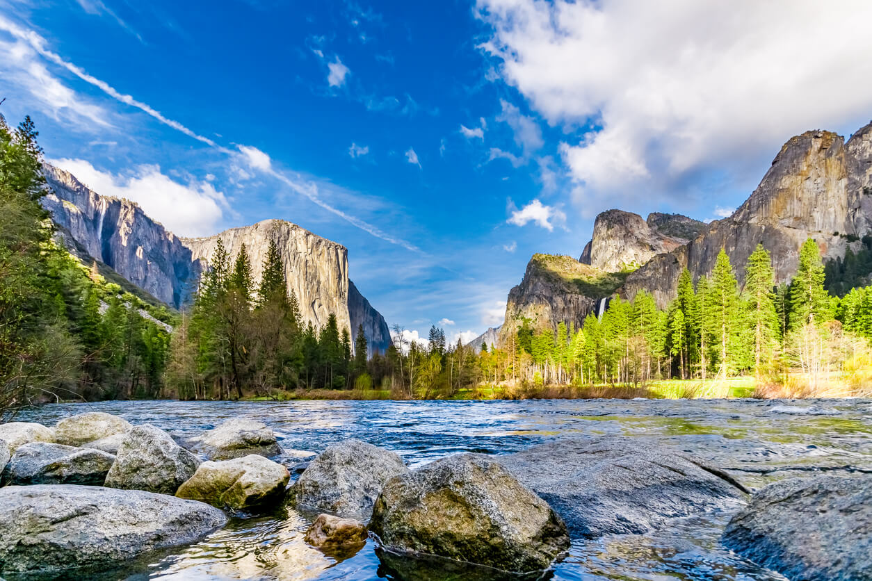Parcul Național Yosemite : El Capitan et half dome dans le parc national de Yosemite